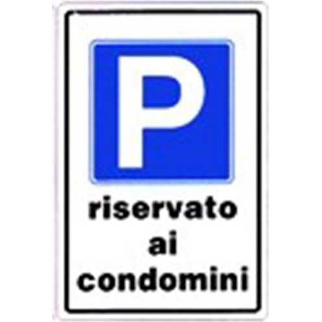 Cartello riservato ai condomini cm 20X30 (1/2)