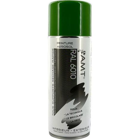 Bombe de peinture - Vert ferme - RAL6010 - Brillant - AMT - 330ml - Peinture acrylique