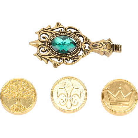 Ensemble de tampons à cire vintage vert foncé : motifs nets, couleurs riches, poignée amovible résistante à la chaleur, parfait pour les cadeaux faits maison.