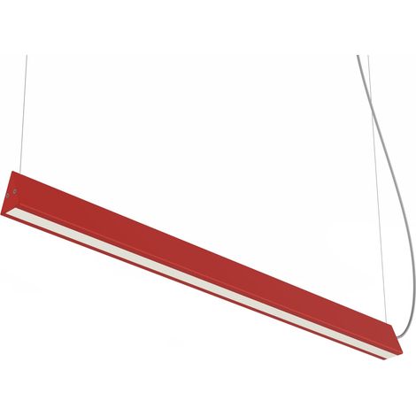 LUMICOM  PEAK 1X Sospensione, STRIP LED, 17W/m, 4000K, metallo, rosso lucido, L100cm (1/3)