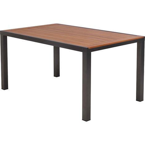 Tisch 150 x 90 cm Holzoptik Alugestell folierte Tischpl.