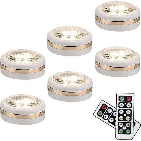 Set of 6 wireless LED lights with remote control (1/5)