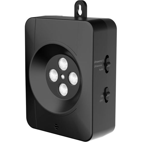 Dispositivo Ultrasuoni Anti-Abbaiamento 4 Emettitori – Rilevamento Automatico, Impermeabile IP45, Ricarica USB – Design Moderno in Plastica Robusta – Ideale per Giardino e Esterno (1/5)