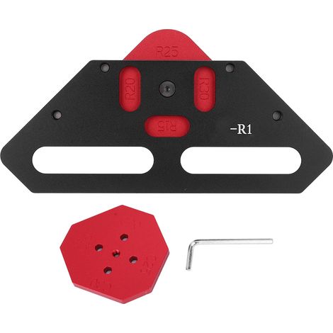 Gabarit de positionnement d'angle noir en alliage d'aluminium 6061 pour menuiserie et travail du bois (1/5)