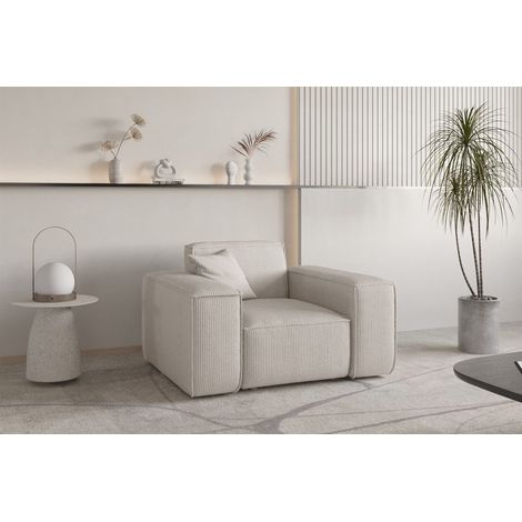 Sessel Designersessel CELES PREMIUM in Stoff Scala Hellbeige (1/5)