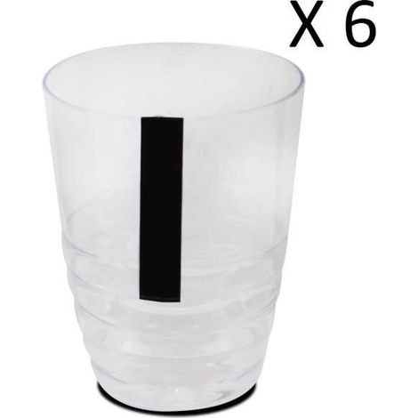 Lot de 6 verre à liqueur, verre dégustation - Diamètre 9 x Hauteur 11.5 cm -JUANIO (1/3)
