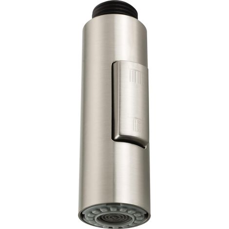 Robinet de cuisine à douchette extractible, tête de douchette de rechange G1/2 mâle ou 13/16 pouce à 2 fonctions, finition brossée (1/5)
