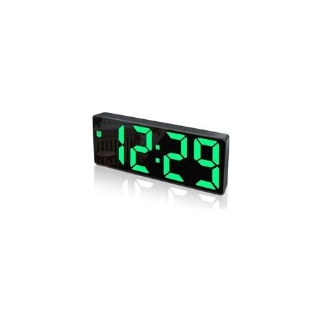 Réveil Numérique,Grand écran LED,Horloge de Surface Miroir avec Fonction Snooze et Connexion de Charge USB Réglable en Luminosité Réveil pour Chambre,Bureaux