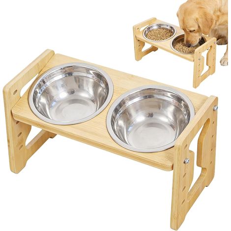 Elevated Dog Bowl, Non-Slip, Height Adjustable (1/5)