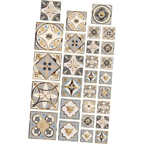 28 Pièces autocollants de carrelage mural décor d'articles de maison stickers muraux et peintures murales stickers cuisine mural autocollant mural cuisine etiquette autocollante (1/5)