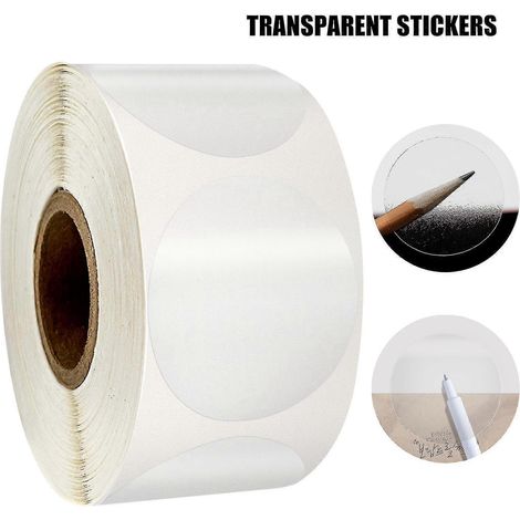 Étiquettes autocollantes thermiques rondes blanches de 5 cm (2 po) - 500 étiquettes/rouleau, étiquettes thermiques directes autocollantes (1/3)