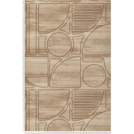 Papier peint Trompe l'oeil Beige Reality 4 Lutèce