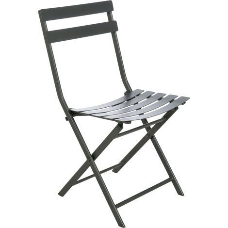 Pack 4 Sillas Exterior Plegable Greensboro Jardín Terraza Estilo Contemporáneo Color Negro (1/3)