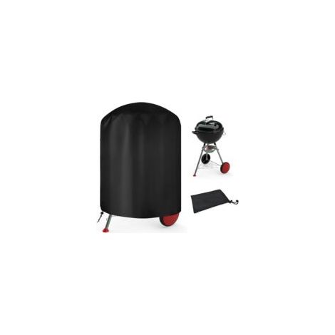 Housse de barbecue ronde 77x72 cm – Imperméable 210D Oxford – Résistante aux déchirures et aux intempéries – Cordon de serrage ajustable (1/5)