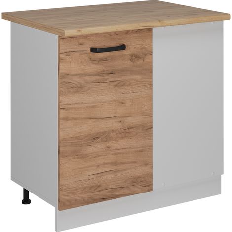 Mobile ad angolo cucina R-Line, Rovere dorato, 86 cm PL Rovere, Vicco