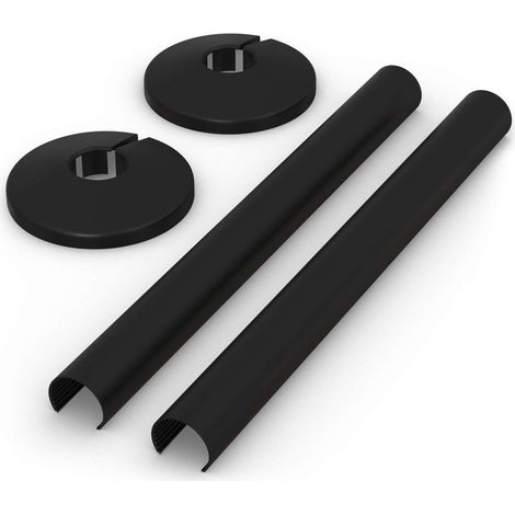 Talus - Black Gloss Snap On Pipe Covers 200mm (1/2)