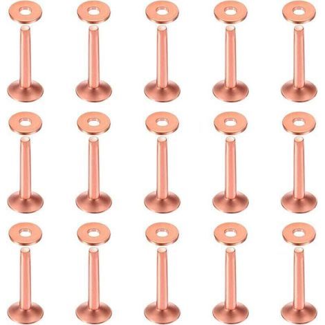 pair Lot de 50 rivets et fraises en cuivre de 10 × 3,3 × 19 mm pour ceintures, portefeuilles, colliers, produits en cuir, loisirs créatifs