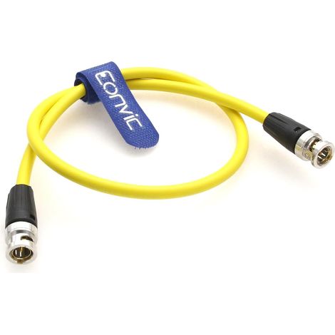 Câble coaxial HD SDI BNC mâle vers BNC mâle 12G mâle vers mâle 4 K pour caméra vidéo, moniteur de vidéosurveillance, jaune (1/4)