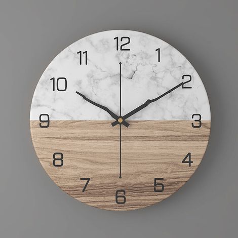 Horloge murale, horloge murale en métal de , horloge murale au design moderne, horloge murale décorative silencieuse sans tic-tac, décoration rétro générale pour salon/cuisine/bureau(30 cm/12 pouces) (1/3)