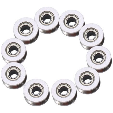 V Groove Roulement à Rainure 10pcs V624ZZ Poulie Pour Rail Suivre Système De Mouvement Linéaire 4 13 6m (1/5)