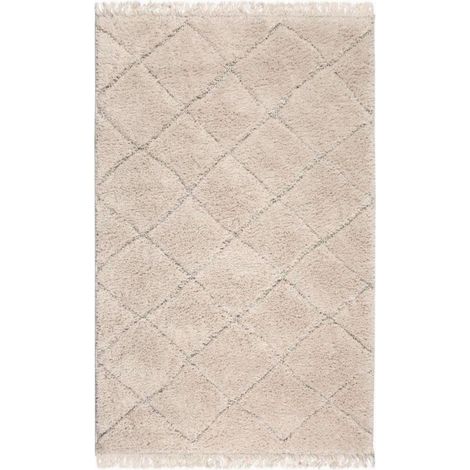 VIVARAISE - Tapis d'intérieur Vivaraise - Tapis Berry en polypropylène, effet laine, 160 x 230 cm, couleur neige (1/5)