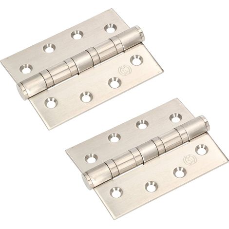 KOTARBAU Lot de 2 charnières de porte en acier inoxydable avec paliers coulissants 100 x 75 mm pour charges lourdes (1/5)
