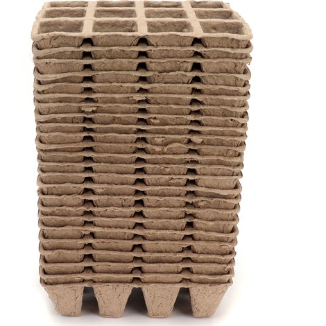 24 pots de semis 12 alvéoles, godets de germination pour semis, plateau de culture pour jardinage domestique (1/5)
