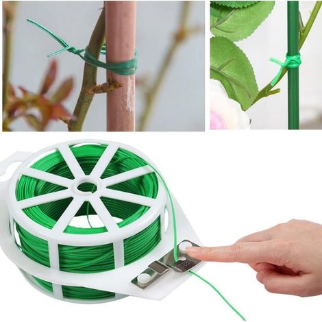 100M Fil Jardinage Vert Attaches Jardin pour Plantes Lien de Ligatures Cravates de Jardin Réutilisable (1/5)