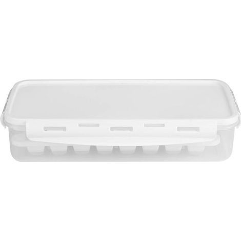 à Glaçons 64 Grilles avec Couvercle, Moule Glace Empilable en Silicone (1/5)