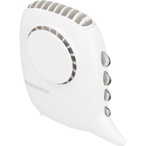 Ventilateur Portable Sans Mains Encastrable Cou USB, Mini Ventilateur de Cou Blanc avec 3 Vitesses de Vent, Rechargeable par USB (1/5)