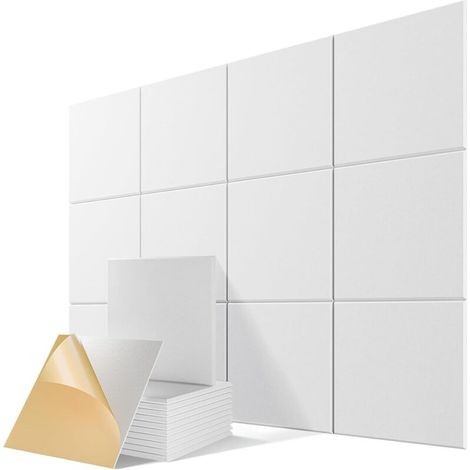 Lot de 12 Panneaux Acoustiques Auto-Adhésifs – Isolation Phonique Murale Polyester Haute Densité 30x30 cm (1/5)