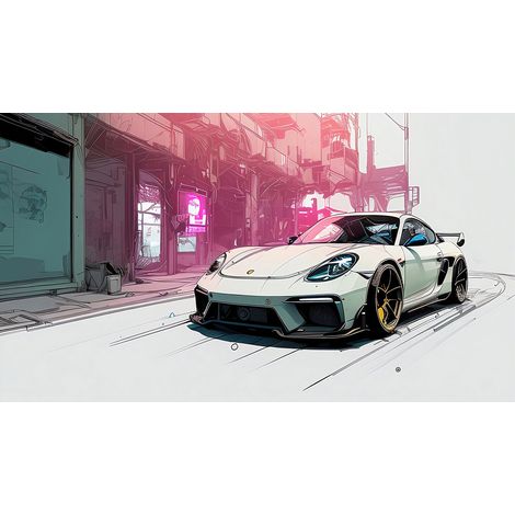 Papier peint panoramique Auto / Voiture - 130 cm x 73 cm (1/2)