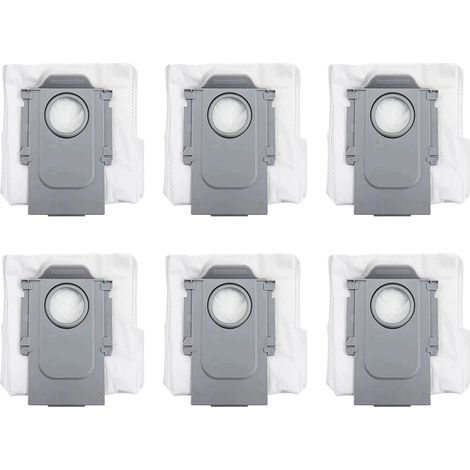 Lot de 6 sacs à poussière pour aspirateur robot Roborock Q Revo, accessoires et pièces détachées, sacs à poussière de rechange grande capacité (1/5)