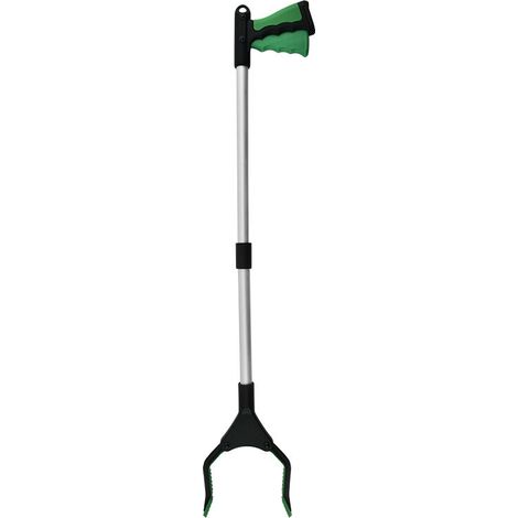 Litter Pickup Tool, 32 Inch Folding Clamp, Heavy Duty Litter Picker, Green