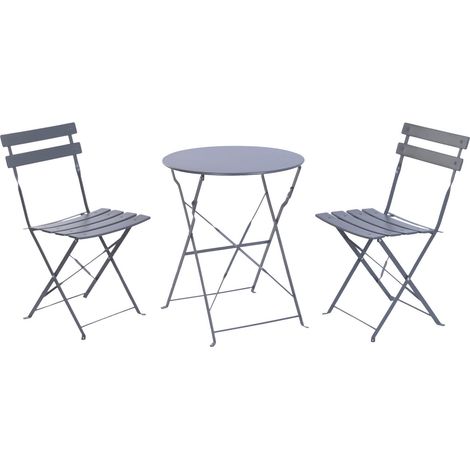 Mesa Set 3 Metal 60X60X71 Gris (1/5)