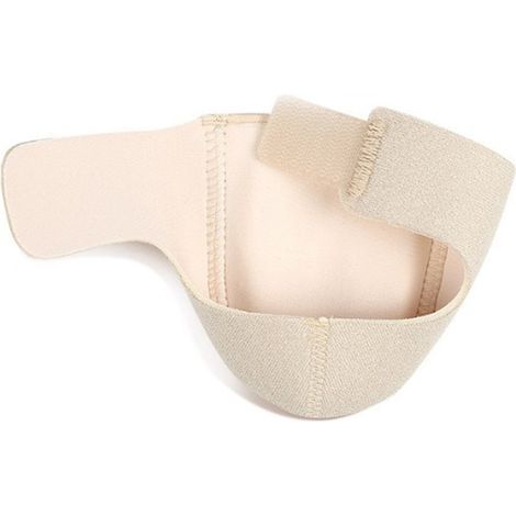 1 paire de protège-talons respirants avec coussinets de soutien et talonnettes ajustables pour la fasciite plantaire, couleur chair, taille S (36-40) (1/5)