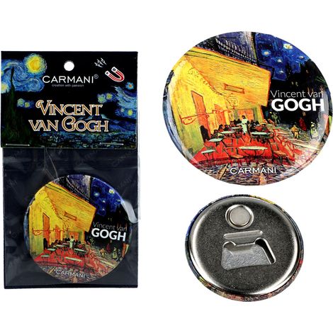 Flaschenöffner mit Magnet, VAN Gogh Caféterrasse bei Nacht, Geschenk (1/4)