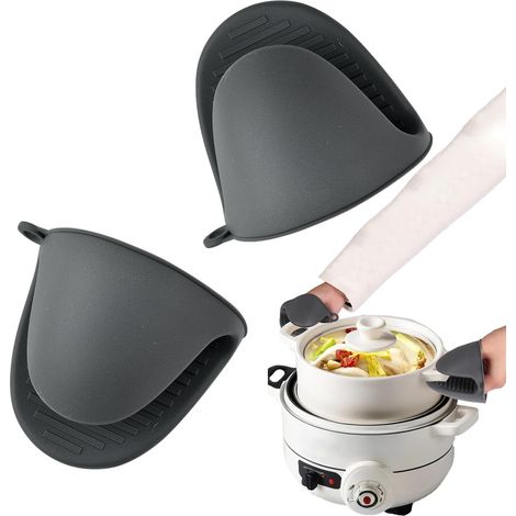 Gant de Cuisine épais en Silicone, 1 Paire Gants de Four Résistant à la Chaleur, Gant Cuisine Anti Chaleur pour Cuisiner, Barbecue, Cuisson (1/5)