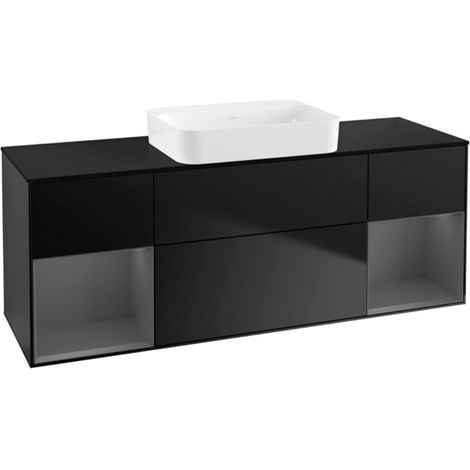 V&B Waschtischunterschrank Wandbeleuchtung Finion 160x60,3x50,1cm, Rg A m Lac, bla m Lac (1/2)