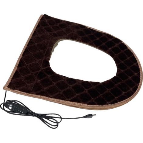 Beheizbarer Toilettensitz mit USB-Anschluss 5 Heizstufen mit Timer zum Einstecken ideal für den Winter bordeauxrot geeignet für kalte Witterung (1/5)
