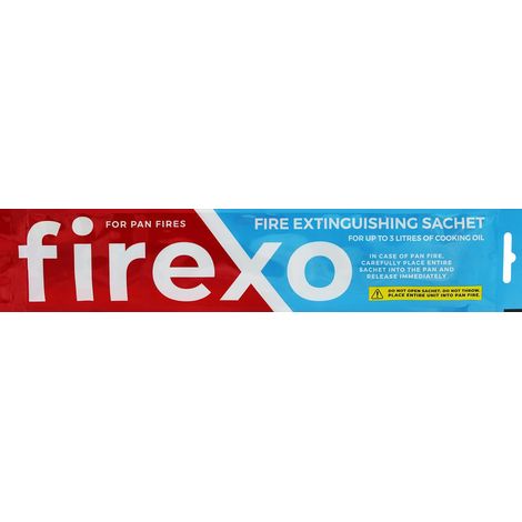Firexo Bustina per estintore con padella - Alternativa alla coperta per estintore - Estintore di sicurezza antincendio per tutti gli incendi a petrolio, barbecue, campeggio, auto et camper