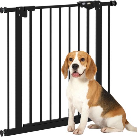 Adjustable Safety Gate w/ One Extensions, Four Adjustable Screws, Black