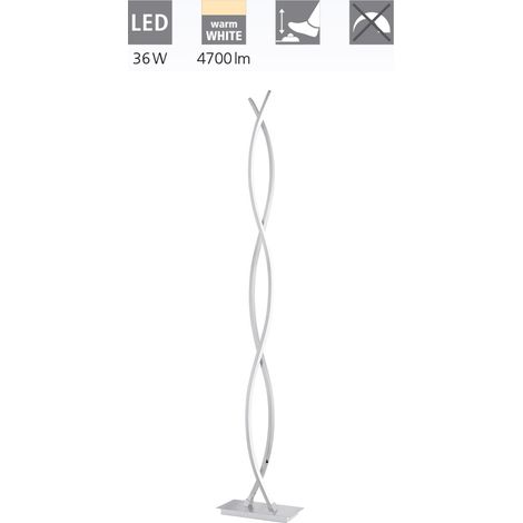 Piantana Moderna Lasana 2 Acciaio Cromo Luce Led Integrato 36W (1/5)