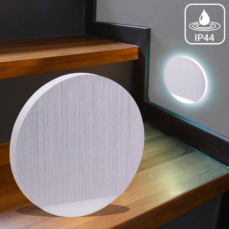 LED Treppenleuchte IP44 Alu-gebürstet - Lichtfarbe: Kaltweiß 1,5W - Lichtaustritt: Orbis (1/5)