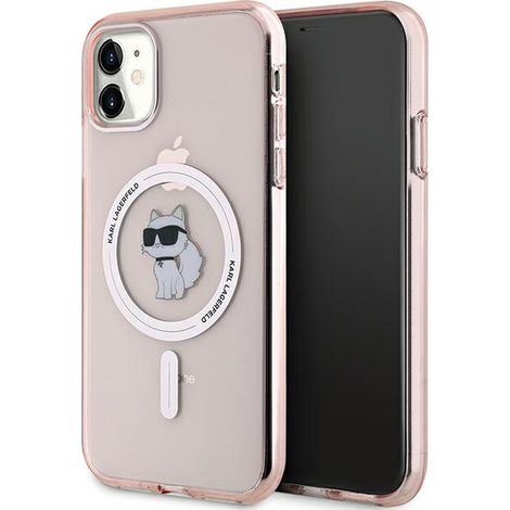 Karl Lagerfeld Choupette MagSafe iPhone 11 Hülle Pink (1/5)