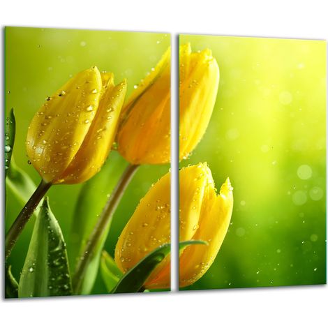 Schneidebrett aus Glas, 2x 30x52 Tulpenform (1/5)