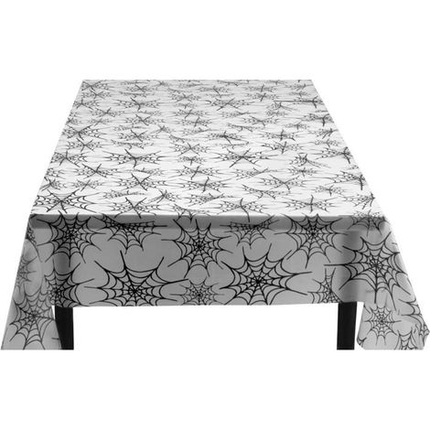 Boland 10134202 79474 Nappe Toile d'araignée Blanc/Noir 135 x 275 cm (1/3)