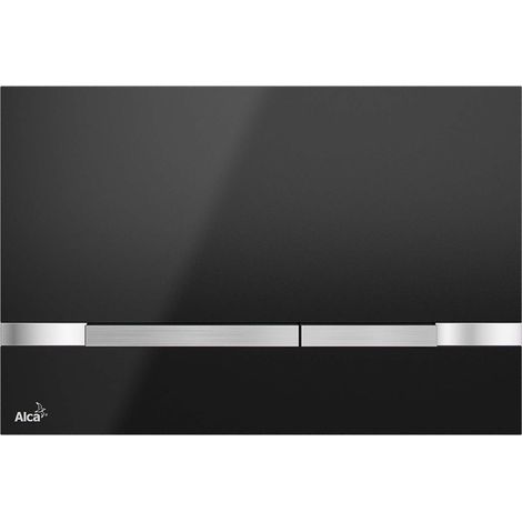 Alcadrain WC - Betätigungsplatte STRIPE-BLACK Edelstahl-Schwarz Glanz (1/2)