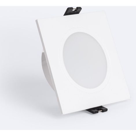 Downlight-Ring Quadratisch IP65 für LED-Glühbirnen GU10 / GU5.3 Schnitt Ø75 mm Maxis Weiß