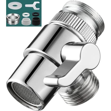 Vanne inverseuse pour robinet de cuisine – Vanne de contrôle compatible avec robinet / raccord en T avec vanne – 3 voies (1/5)